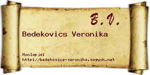 Bedekovics Veronika névjegykártya